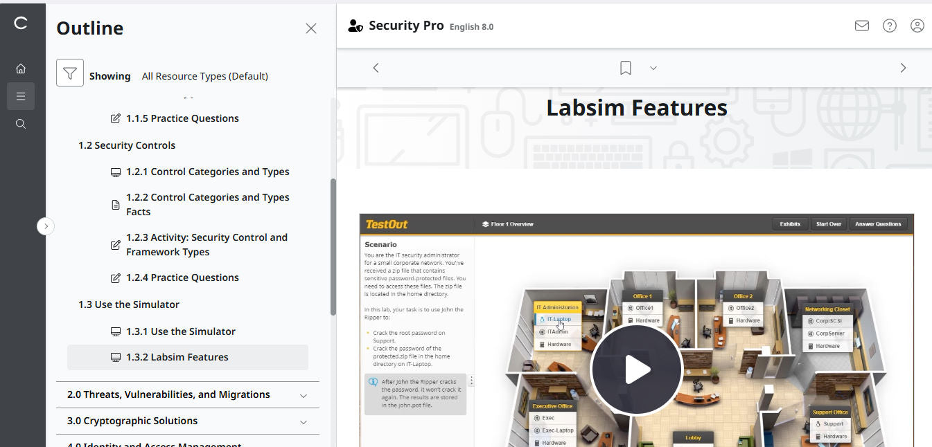 TestOut Security Pro for Security+ (SY0-701) - 3 Month Access