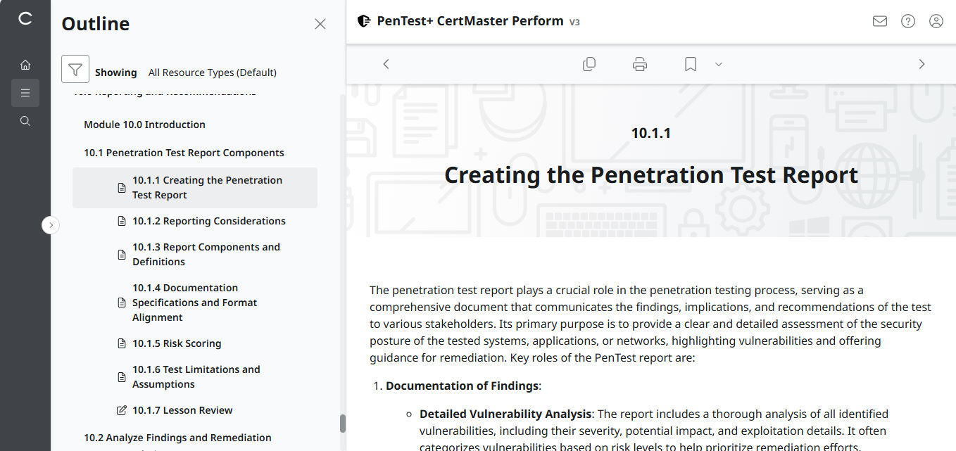 CertMaster Perform CompTIA PenTest+  PT0-003 (V3) (3 Month Access)