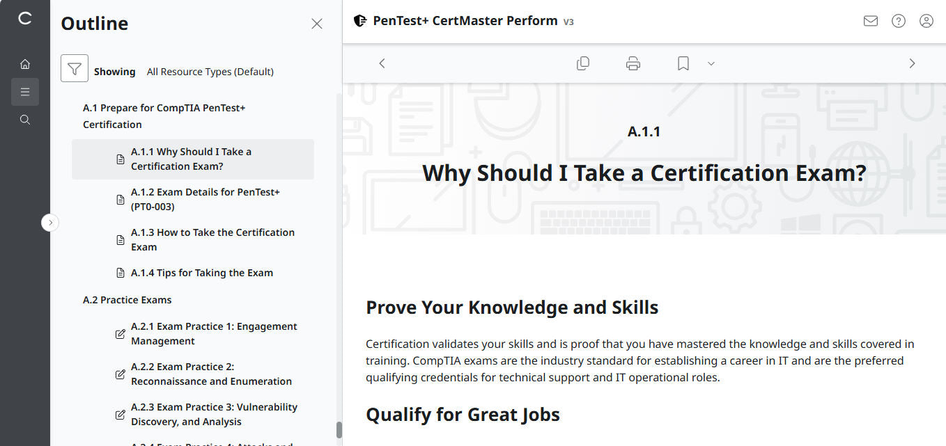 CertMaster Perform CompTIA PenTest+  PT0-003 (V3) (3 Month Access)