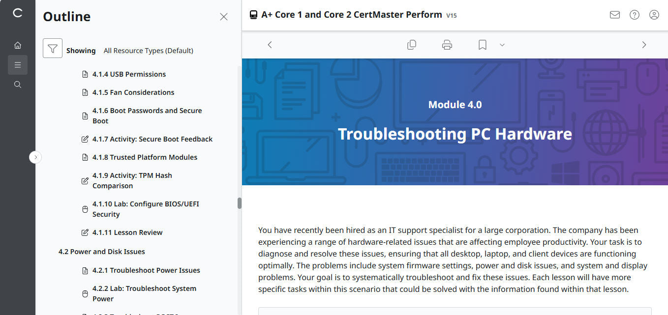 🛒Special Offer - CompTIA A+ Core 1 & 2 CertMaster Perform  (V15) (4 Month Access)