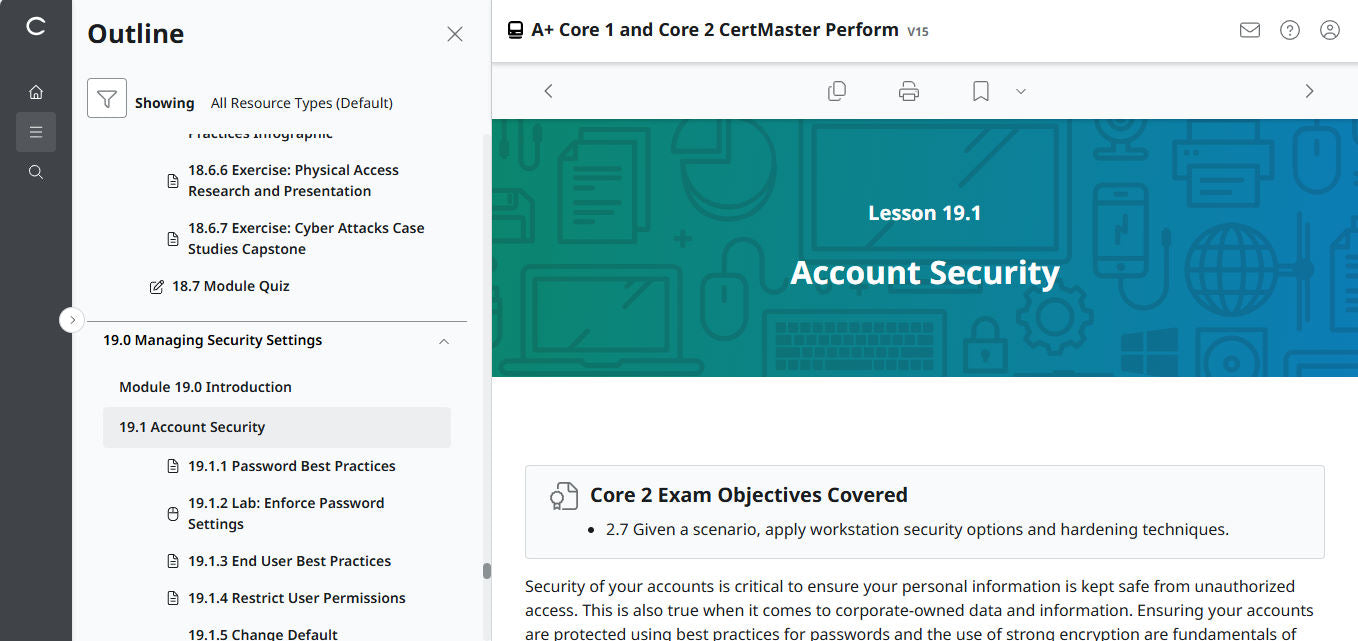 CompTIA A+ Core 1 & 2 CertMaster Perform  (V15) (4 Month Access) (🛒Special Offer)