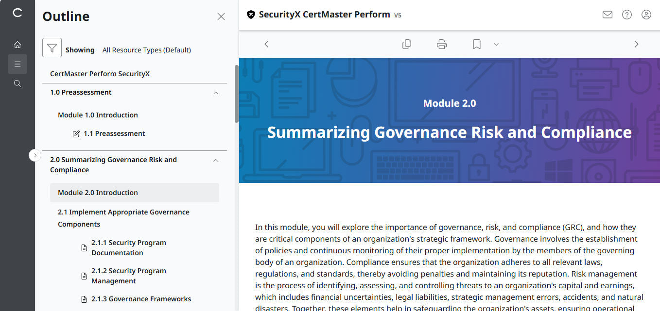CertMaster Perform for CompTIA  SecurityX CASP+ CAS-005 - 3 Months Access