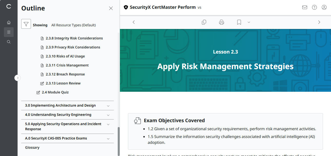 CertMaster Perform for CompTIA SecurityX (CASP+) CAS-005  3-Month Access (🛒Special Offer)