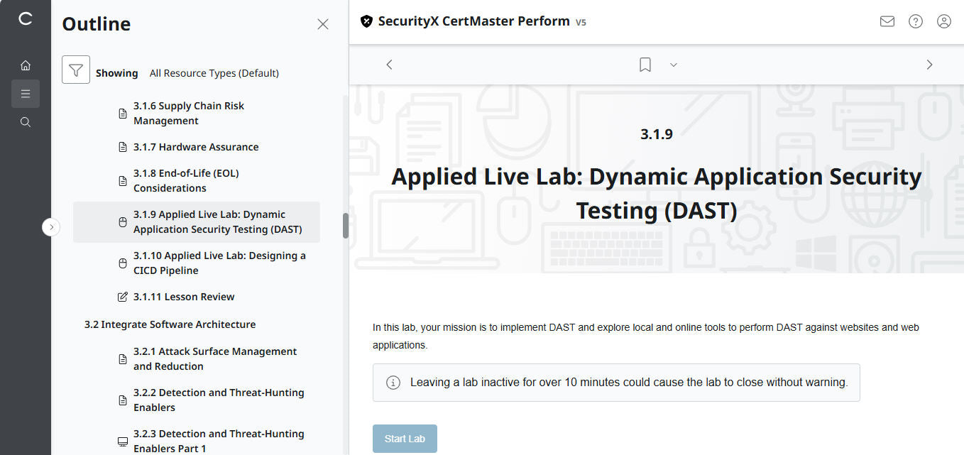 CertMaster Perform for CompTIA  SecurityX CASP+ CAS-005 - 3 Months Access
