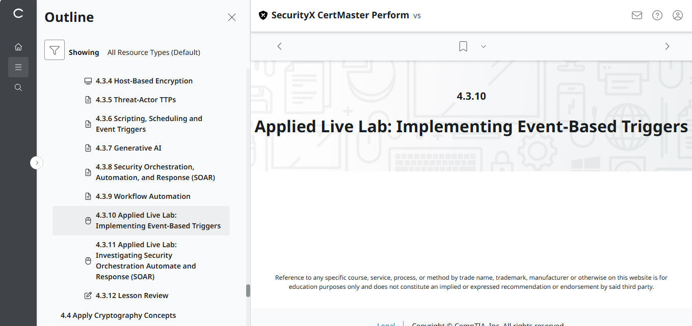 CertMaster Perform for CompTIA SecurityX (CASP+) CAS-005  3-Month Access (🛒Special Offer)
