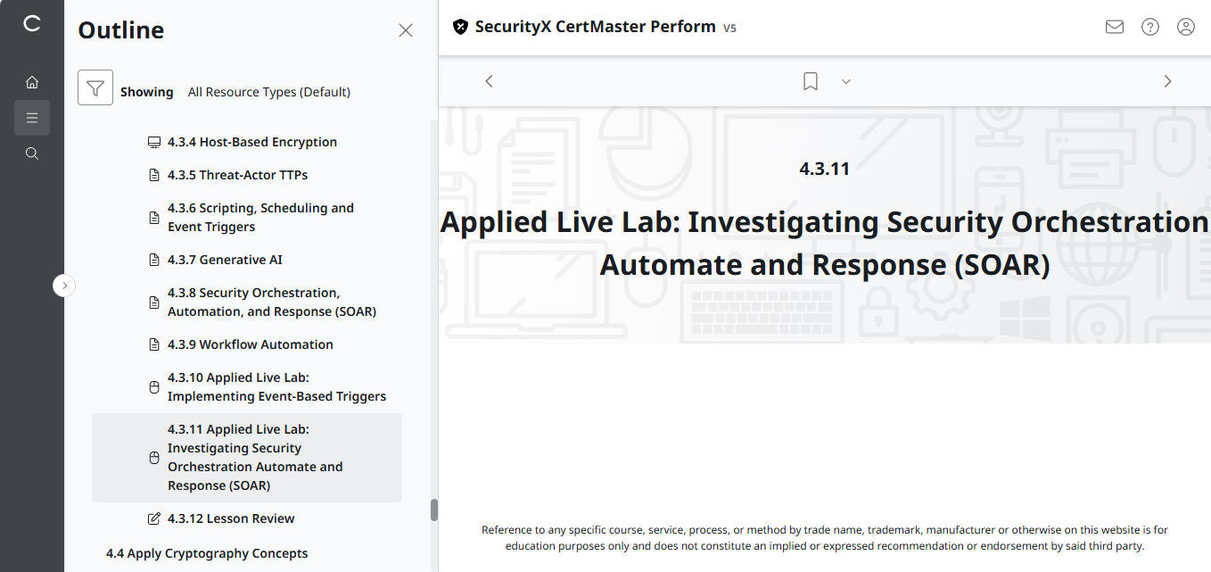 CertMaster Perform for CompTIA  SecurityX CASP+ CAS-005 - 3 Months Access