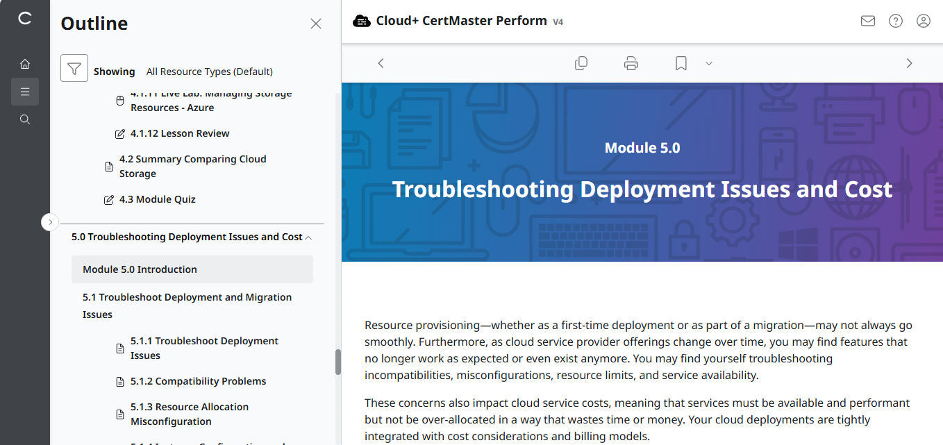 🛒Special Offer -  CompTIA Cloud+ CertMaster Perform (CV0-004) – 3-Month Access
